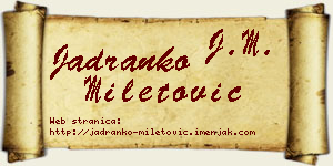 Jadranko Miletović vizit kartica